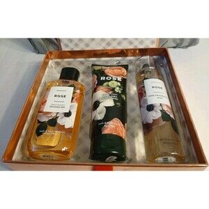 Bath & Body Work "ROSE" Giftset Box With I Love You-Ribbon Box Spray- Lotion-Gel